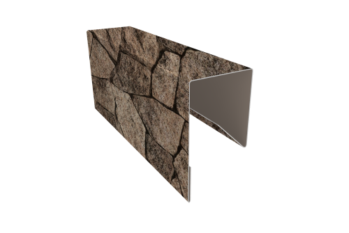 Планка П-образная заборная 17 Grand Line 0,45 Print Elite King Stone TwinColor (3м)