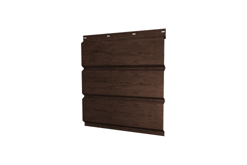 Софит металлический Классик Grand Line без перфорации 0,45 Print Premium с пленкой Antique Wood TwinColor