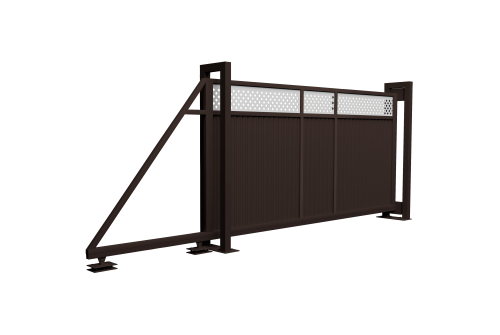 Ворота откатные Estet Plus 2,0х4,5 RAL RR 32/1013