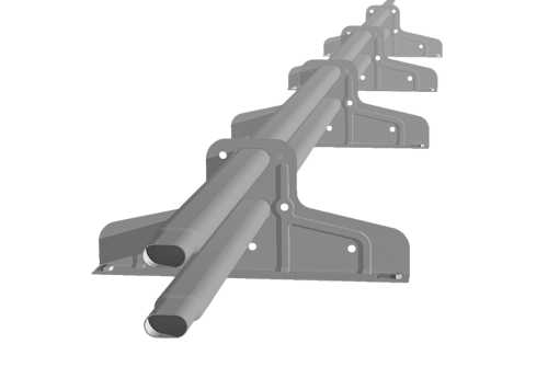 Снегозадержатель Стандарт Т4 d 40х20 RAL 9006 (3м)