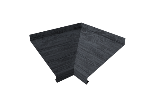Угол отлива внутренний 200 Grand Line 0,45 Print Premium с пленкой Grey Wood TwinColor