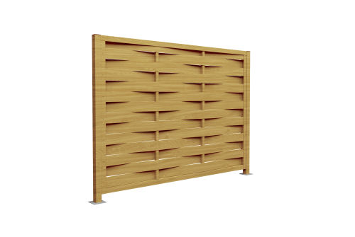 Ламель забора жалюзи Palermo Grand Line 0,45 Print Elite Honey Wood TwinColor