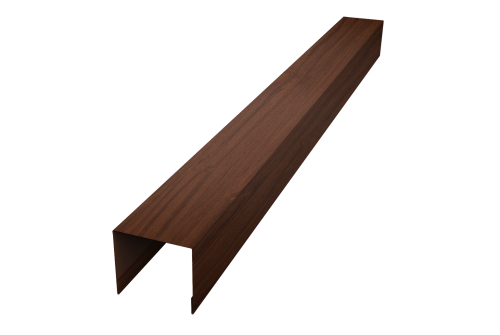 Стойка боковая крепежная для забора жалюзи Palermo Grand Line 0,45 Print Elite Choco Wood TwinColor (3м)