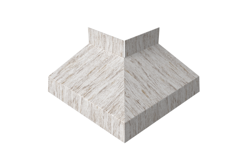 Угол отлива внешний 50 Grand Line 0,45 Print Elite с пленкой Snow Wood TwinColor