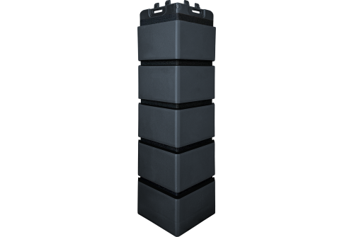 Угол Grand Line Клинкерный кирпич Design графит со швом RAL 9005