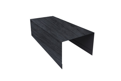 Крышка для забора из сайдинга ЭкоБрус Grand Line 0,45 Print Premium Grey Wood TwinColor (3м)