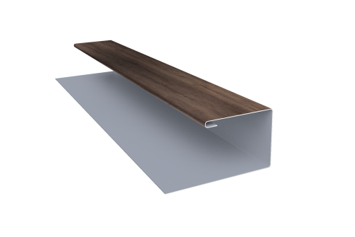 Планка П-образная Блок-Хаус new Grand Line 0,45 Print Premium Almond Wood Fresh (3м)