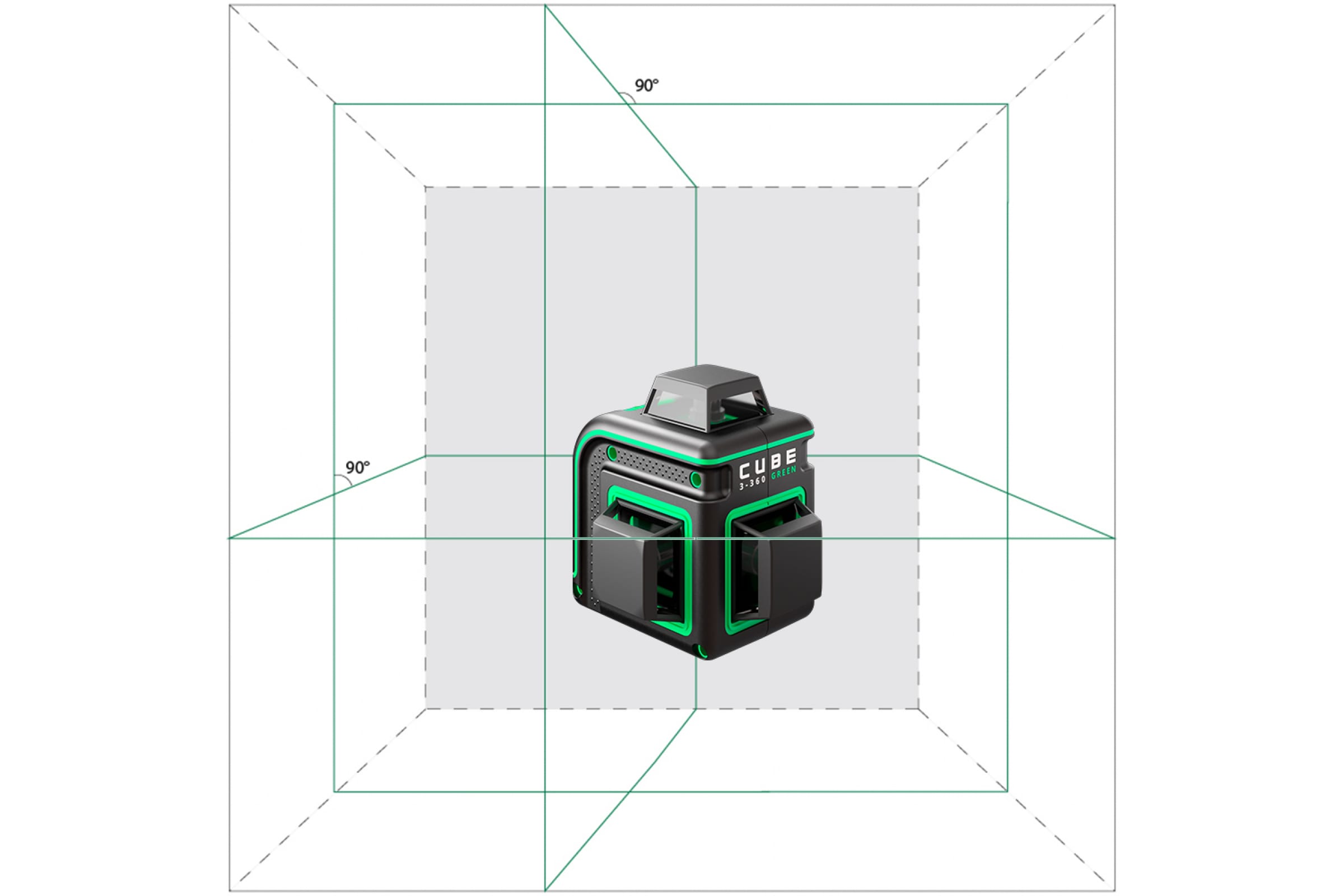 Лазерный уровень ADA Cube 3-360 Green Basic Edition