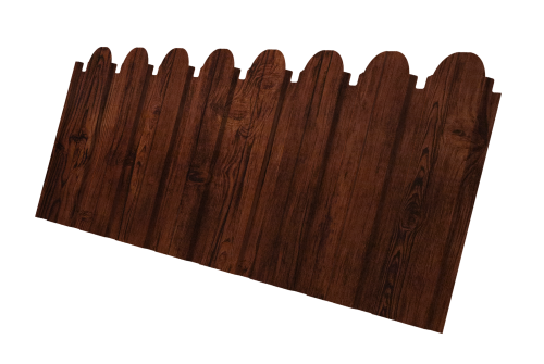 Профнастил C10B фигурный Grand Line 0,45 Print Elite Cherry Wood TwinColor