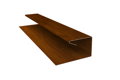 Планка П-образная завершающая сложная (КД) 0,45 Print-Double Premium Golden Wood Intense F (3м)