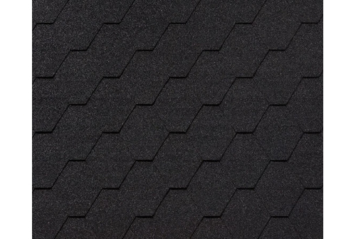 Черепица гибкая RoofShield Фемили Эко Лайт Стандарт графитно-черный