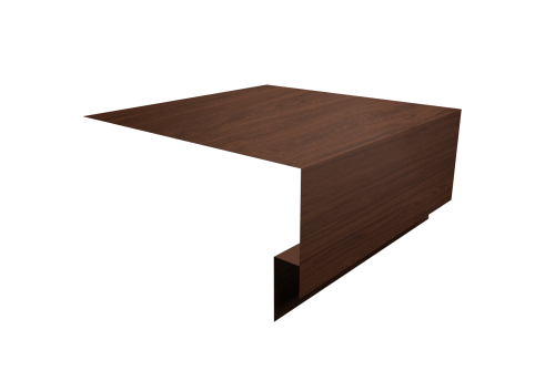 Планка околооконная сложная Экобрус Grand Line 250х75х25 0,45 Print Elite Choco Wood TwinColor (2м)