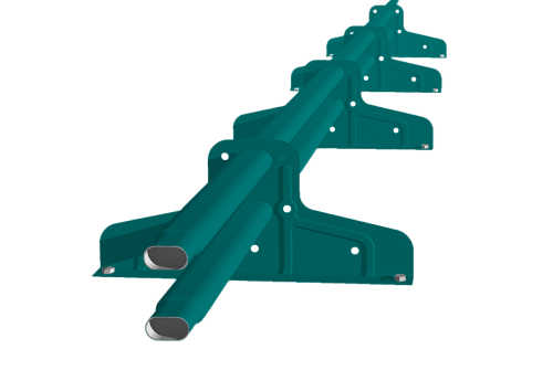 Снегозадержатель Стандарт Т4 d 40х20 RAL 5021 (3м)