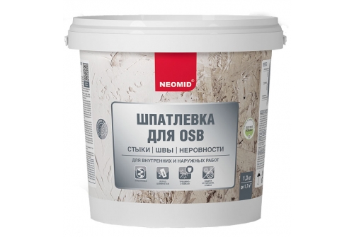 Шпатлевка NEOMID для плит OSB 7кг готовый (пластиковое ведро)