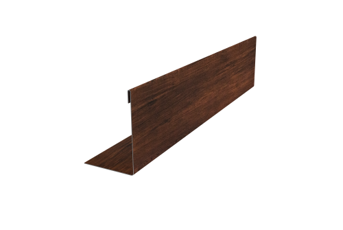 Нащельник 25х35 для забора жалюзи к ламели 125 Texas Grand Line 0,45 Print-Double Premium Cherry Wood Dark F (L1,8)
