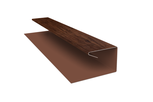 Планка П-образная завершающая сложная (КД) 0,45 Print Premium Cherry Wood Fresh TwinColor (2м)