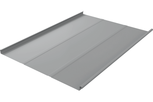 Фальц двойной стоячий Line Grand Line 0,5 Satin с пленкой на замках RAL 7004 сигнальный серый