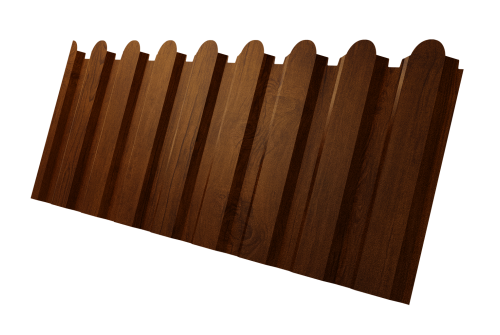 Профнастил С20A фигурный Grand Line 0,45 Print Premium Golden Wood Intense FTC