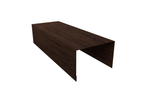 Крышка для забора из сайдинга Квадро Брус, Вертикаль Grand Line 0,45 Print-Double Premium Antique Wood (3м)