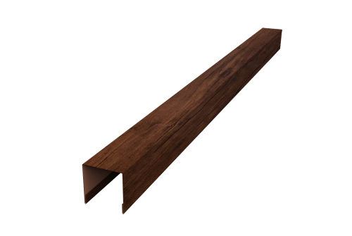 Планка вертикальная лицевая для забора жалюзи Palermo Grand Line 0,45 Print Premium Cherry Wood Fresh TwinColor (2,5м)