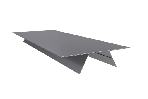 Планка стыковочная составная верхняя 0,5 Satin с пленкой RAL 7004 сигнальный серый (2м)