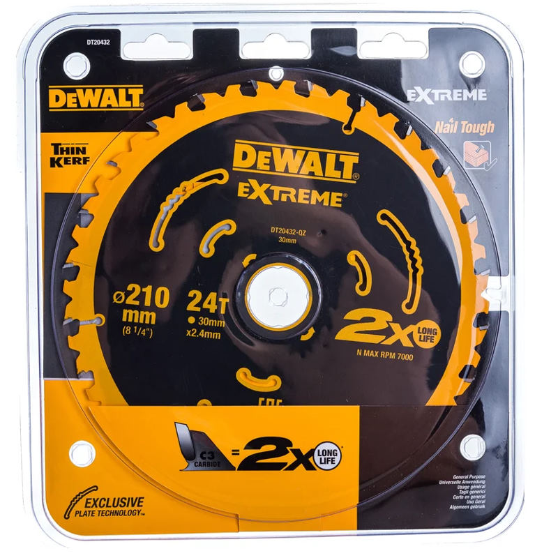 Диск пильный DeWalt Extreme 210x30 24T