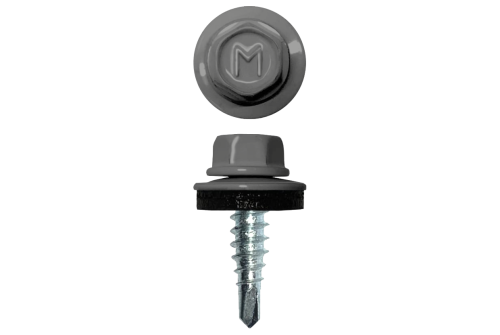 Саморез по металлу Daxmer 4,8х19 RAL 9006 (250) сверло №2