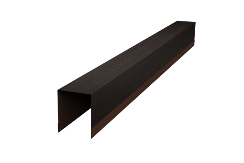 Планка опорная составная внутренняя для забора жалюзи Palermo Grand Line 0,45 Print Elite Coffee Wood TwinColor (3м)