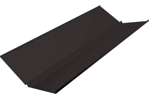 Планка ендовы нижней с компенсатором Grand Line 0,45 Drap-double TX RR 32 темно-коричневый (2м)