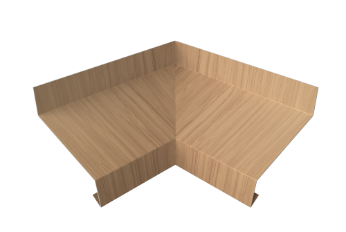 Угол отлива внутренний 70 Grand Line 0,45 Print Elite с пленкой Honey Wood TwinColor