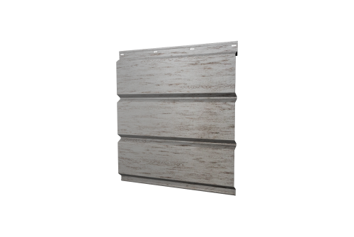 Софит металлический Классик Grand Line без перфорации 0,45 Print Elite с пленкой Snow Wood TwinColor