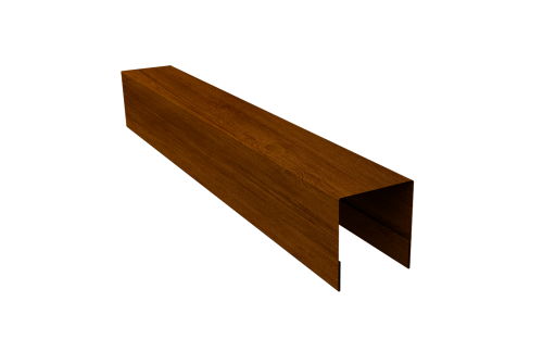 Планка боковая для забора из сайдинга Блок-хаус new Grand Line 0,45 Print-Double Premium Golden Wood Intense F (3м)