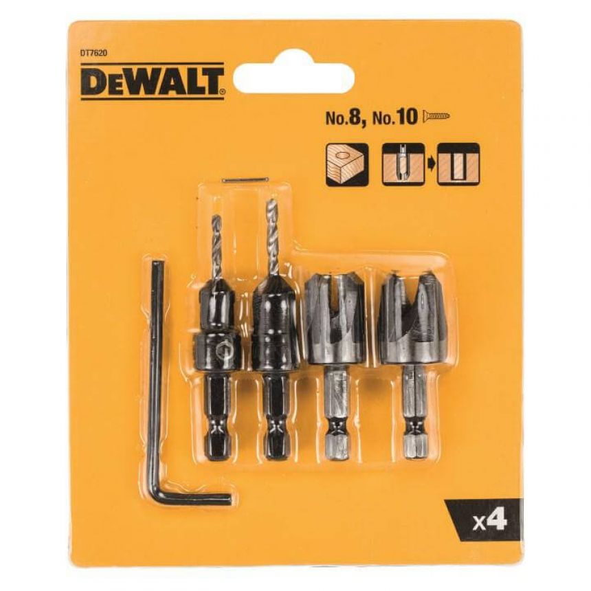 Набор пробочников и зенкеров DeWalt (4 шт)