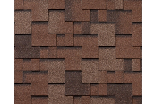 Черепица гибкая RoofShield Классик Модерн коричневый с оттенением