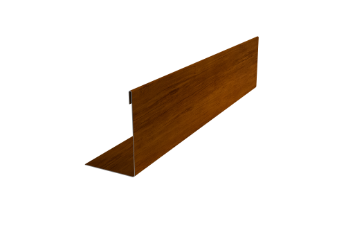 Нащельник 25х35 для забора жалюзи к ламели 125 Texas Grand Line 0,45 Print-double Premium Golden Wood Intense F (L2,0)