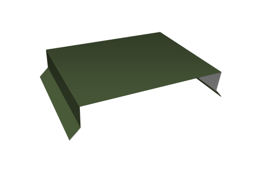 Парапетная крышка прямая 200мм Grand Line 0,5 Satin Matt TX RAL 6020 хромовая зелень (3м)