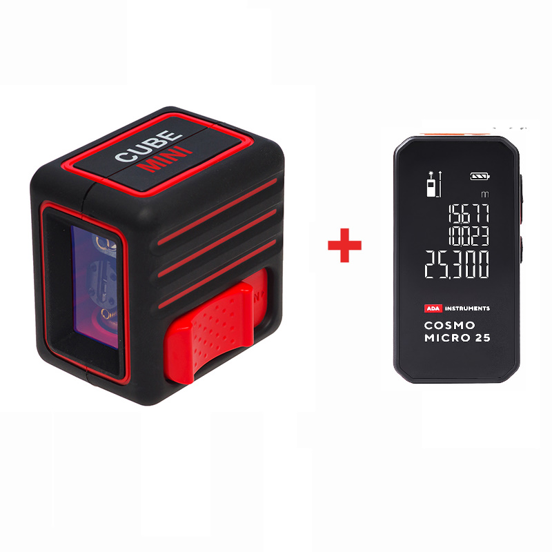 КОМПЛЕКТ лазерный уровень CUBE MINI + дальномер MICRO 25 ADA