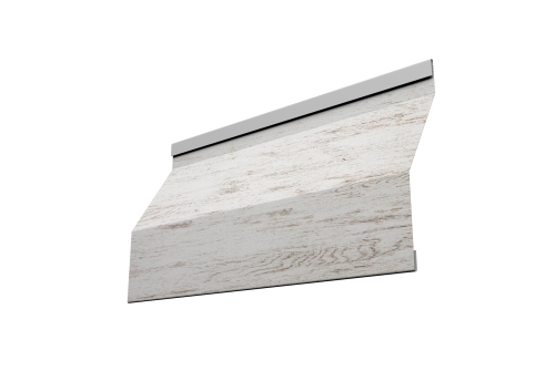 Ламель забора жалюзи Milan Slim Grand Line 0,45 Print Elite Snow Wood TwinColor