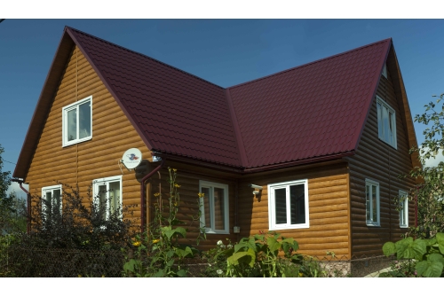 Блок-хаус new Grand Line 0,45 Print Elite Golden Wood TwinColor