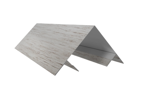 Планка угла внешнего составная верхняя 0,45 Print Elite Snow Wood TwinColor (3м)