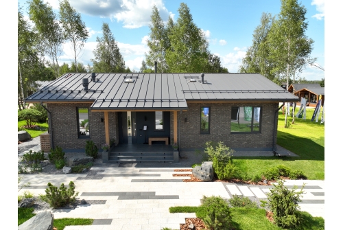 Кликфальц Pro Grand Line 0,5 Satin Matt TX с пленкой на замках RAL 7024 мокрый асфальт