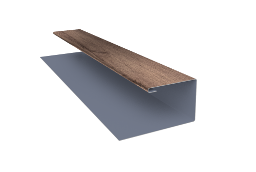Планка П-образная Экобрус Grand Line 0,45 Print Premium Almond Wood Fresh (2м)