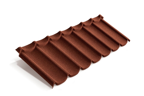 Лист композитной черепицы Metrotile Mistral скарлет