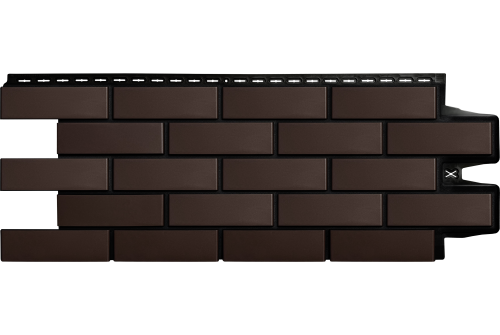 Фасадная панель Grand Line Клинкерный кирпич Design шоколадный со швом RAL 9005