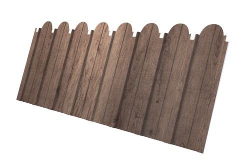 Профнастил C10A фигурный Grand Line 0,45 Print Premium Almond Wood Fresh