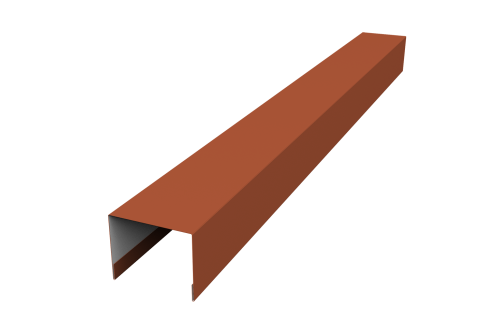 Крышка для забора жалюзи Palermo Grand Line 0,45 PE RAL 8004 терракота (2м)