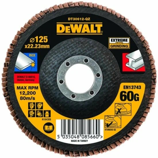 Диск лепестковый Тип 27 (60G) по металлу DeWALT 125 мм