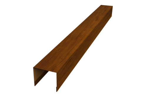 Стойка боковая крепежная для забора жалюзи Palermo Grand Line 0,45 Print Premium Golden Wood Intense FTC (3м)