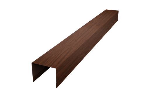 Крышка для забора жалюзи Palermo Grand Line 0,45 Print Elite Choco Wood TwinColor (3м)