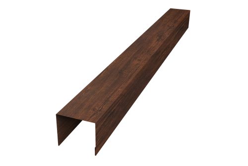 Стойка боковая крепежная для забора жалюзи Palermo Grand Line 0,45 Print-Double Premium Cherry Wood Dark F (2м)